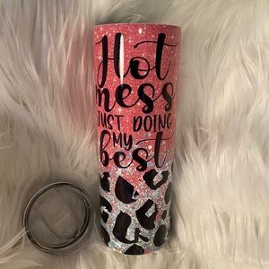 Hot mess  leopard style 20 oz Sublimated Tumbler